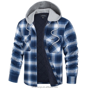 Nuova <span class=keywords><strong>giacca</strong></span> di flanella invernale da uomo casual scozzese primaverile <span class=keywords><strong>e</strong></span> autunnale cappotto foderato trapuntato scozzese foderato in pile <span class=keywords><strong>giacca</strong></span> da <span class=keywords><strong>camicia</strong></span> spessa Outwear - Product Image 2
