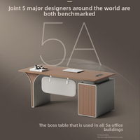 Bureau de direction - Bureau d'ordinateur en bois écologique durable, design moderne et contemporain pour usage commercial