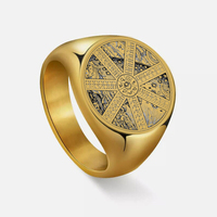 Bague en acier inoxydable 316, l'Oracle des dominos, pour la divination et la prédiction du futur, bijoux amulette R106