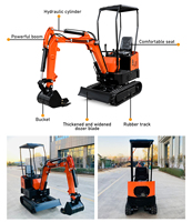 Excavator Mini Diesel Hidrolik 3.5 Ton CE EPA untuk Mesin dengan Pompa & Motor, Momen Beban Tinggi untuk Penggunaan Rumah Tangga