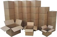 Boîtes en carton ondulé recyclables personnalisées pour l'emballage alimentaire (noix, graines) – Envois express 8x8x8 cm – Finition brillante/mate