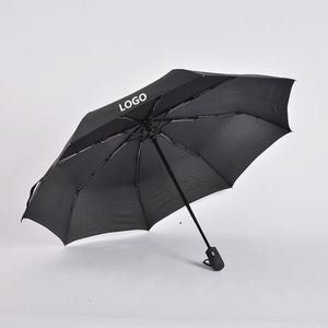 DD2173 Customized Logo Black Automatic Golf Paraguas 3 Fold 8K <b>Windproof</b> Business Advertisement <b>Umbrellas</b> - Product Image 2