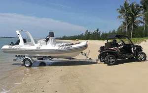 Remolque de coche Jet Ski Remolque de barco de 12 pies Remolque de barco de 3 ejes Aluminio - Product Image 6