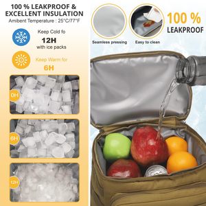 Mochila térmica aislante de gran capacidad, moderna, con estampado, para pícnic, camping y alimentos, con certificación BSCI. - Product Image 5