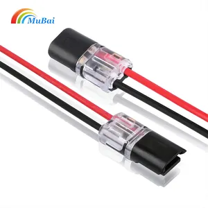 Pluggable LED Wire Connectors 2 Pin 2 Way Universal Compact Wire Terminals Toolless Spring Wire Connector For Car GPS