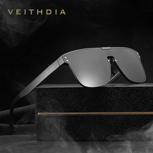 Veithdia Men's Aluminum Magnesium Sunglasses Square Polarized Green Lens UV400 Outdoor Sports Driving - Product Image 2