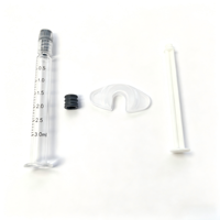 Seringue en verre Luer Lock de 3 ml de qualité supérieure, distributeur de liquide cosmétique avec bouchon en caoutchouc à double joint et tige de couleur personnalisable