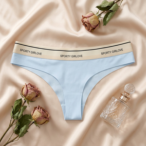 Women's Ice Silk <b>Seamless</b> <b>Thong</b> Panties Solid Ultra-thin Low-Rise T-back <b>Thong</b> Quick Dry Comfortable Yoga Underwear OEM ODM - Product Image 2
