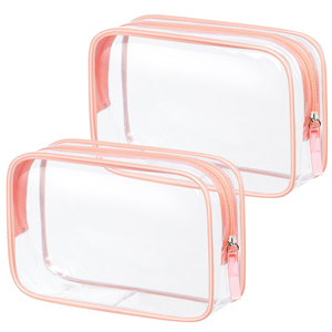 Approved <b>Clear</b> Makeup <b>Bag</b>, Small <b>Clear</b> Cosmetic Pouch for <b>Toiletries</b> Travel <b>Bag</b> for Men and Women - Product Image 1