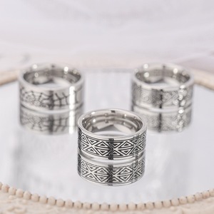 Bague en acier inoxydable <span class=keywords><strong>de</strong></span> style vintage créative en forme <span class=keywords><strong>de</strong></span> toile d'araignée, accessoires <span class=keywords><strong>de</strong></span> bijoux pour hommes - Product Image 3