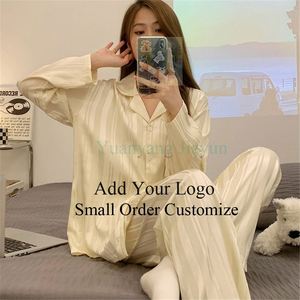 Conjunto de Pijama de Dos Piezas con Estampado de Dibujos Animados, <span class=keywords><strong>Ropa</strong></span> de Dormir de Algodón Paopao para Otoño, <span class=keywords><strong>Ropa</strong></span> de Casa de Moda Coreana, Pantalones y Top para Mujer - Product Image 1