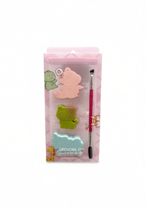 Set di pennelli per trucco Grenobil 4 pezzi Spugna per il viso con pennello per viso e occhi H121 - Product Image 1