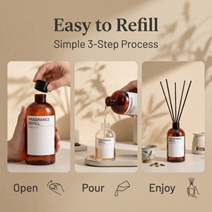 Custom Eco-Friendly Flower Reed <strong>Diffuser</strong> <strong>Oil</strong> Refill 500ml Strong Scent Luxury <strong>Room</strong> Air Freshener for Home &amp; Hotel - Product Image 2
