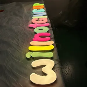 Tùy chỉnh Led Neon dấu hiệu Acrylic ủng hộ cho lễ hội kinh doanh các tòa nhà cửa hàng trường đám cưới điều khiển từ xa cho trang trí - Product Image 1