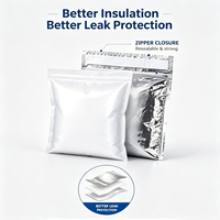 Sac de livraison alimentaire isotherme personnalisé avec logo, pochette thermique en feuille d'aluminium, chaîne du froid, fermeture éclair refermable, garde au froid et au chaud, vente en gros