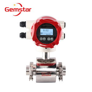 Chi phí thấp thép không gỉ vệ sinh điện từ đo lưu lượng nước muối lưu lượng kế OEM hỗ trợ cho khí không khí Tích hợp loại - Product Image 1