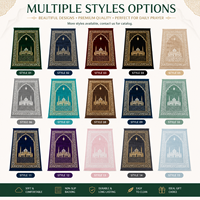 Tapis de prière en polyester lavable à motif puzzle, tapis en velours cristal imprimé HD pour salon, vente en gros à prix réduit