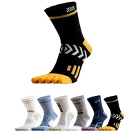 Chaussettes de sport professionnelles pour hommes, été, randonnée en plein air, 5 doigts, sans couture, escalade, course de fond, marathon
