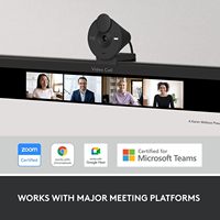 Logitech Brio 300 1080P HD Circle Webcam dengan Privasi Shutter, Mikrofon Peredam Kebisingan, Kamera Web untuk PC Laptop, Rapat, Panggilan Video