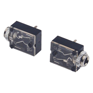 PJ-324M แจ็คเสียงสเตอริโอขนาด 3.5 มม., ขาเสียบ 3 พินแบบแนวนอนพร้อมเปลือกทองเหลืองและน็อตเกลียว, ฝาครอบโปร่งใส - Product Image 3