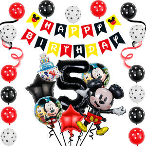 Ensemble de ballons pour enfants Mickey et <span class=keywords><strong>Minnie</strong></span>-Articles de décoration pour la fête d'anniversaire de bébé. - Product Image 6