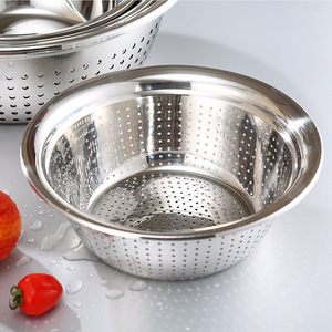 Cuisine pratique Passoire alimentaire en acier inoxydable Bols à mélanger pour <span class=keywords><strong>salade</strong></span> Passoires à fruits et légumes <span class=keywords><strong>Panier</strong></span> de vidange Filtre à tamis pour facile - Product Image 5
