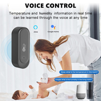 WALE Nouveau capteur de température et d'humidité WiFi Zigbee extérieur noir, thermomètre, étanche IP65, compatible avec Smart Life