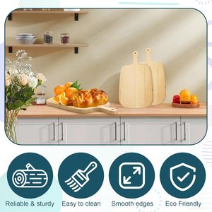 Grand bloc à découper réversible polyvalent en bois épais pour la coupe et les tâches culinaires - Product Image 5