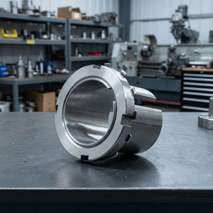 Split Back Bearing Adapter Sleeve Carbon Steel Press Fit Tapered Bore Industrial Bushing Threaded Mounting 50mm Length - Product Image 2