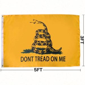 ธงผ้าโพลีเอสเตอร์ 100D คุณภาพพรีเมียม ขนาด 3x5 ฟุต (90x150 ซม.) ขายส่ง ธง "อย่าเหยียบฉัน" - Product Image 3