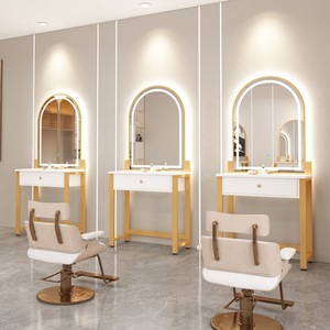 Sevilla Led <b>Mirror</b> Cabinet With Light Touch Switch <b>Rectangular</b> Wooden Modern Design For Commercial Salon Use - Product Image 4