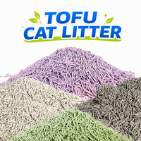 Litière pour chat au tofu imprimée sur mesure, 6L, faible teneur en poussière, biodégradable, écologique, jetable aux toilettes, pour commandes en gros de marques
