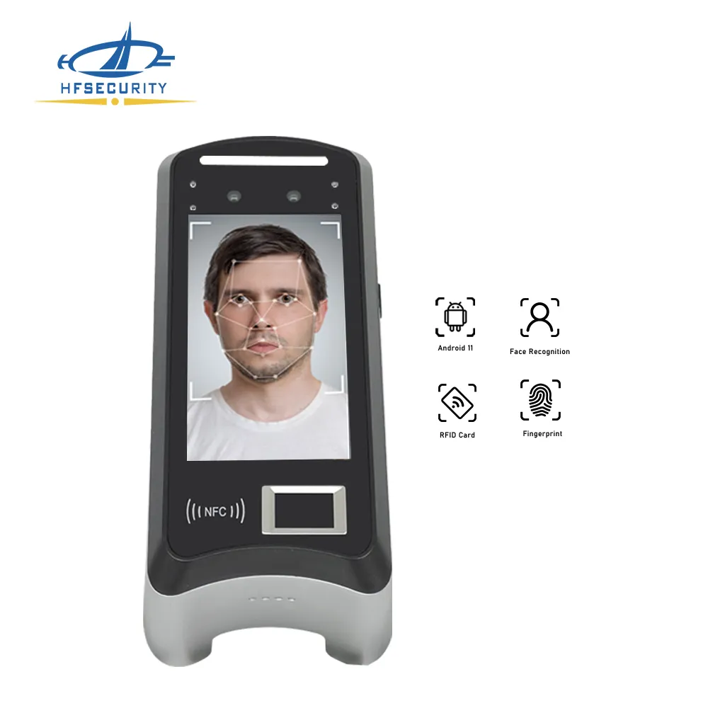 HFSecurity X05 Android Biometric Face Iris Fingerprint Equipment Build in Battery Access Control Machine