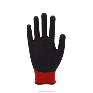 Guantes de Trabajo de Seguridad Industriales de Goma, Guantes Rojos Económicos para Trabajos de Construcción - Product Image 2