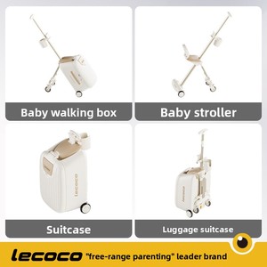 Lecoco Maleta de Viaje Multifuncional PP para Bebés, Caja de Almacenamiento con Ruedas, Capacidad de 20 Pulgadas, Maleta Portátil para Niños - Product Image 2