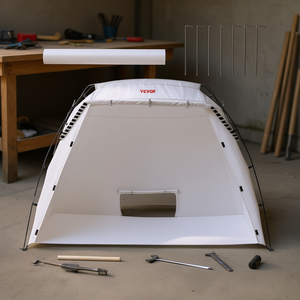 Cabina de pintura en aerosol Vevor de 7.5x5.2x5.2 pies, carpa portátil con malla en el suelo para pintar muebles, herramienta para bricolaje y hobby. - Product Image 2