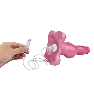 Yeni gelmesi 9.05 inç büyük boy silikon köpek yapay penis vibratör emme femel yapay penis Masturbator uzaktan kumanda ile kadınlar için - Product Image 3