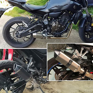 Silencieux d'échappement universel pour moto, entrée de 2 pouces, silencieux d'échappement à glissière, silencieux <span class=keywords><strong>amovible</strong></span> pour moto de rue - Product Image 2