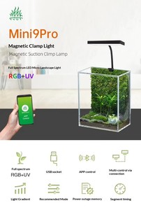 Lampe d'aquarium magnétique Weekaqua <span class=keywords><strong>Mini9</strong></span> Pro, lampe à spectre complet RGB-UV pour l'aménagement de micro-aquariums - Product Image 4
