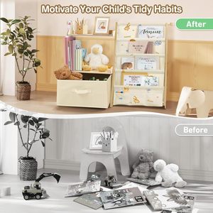 Estantería <span class=keywords><strong>Montessori</strong></span>, Estantería de Madera para Niños, Estante de Almacenamiento de Juguetes, Adecuado para Dormitorio y Sala de Estar - Product Image 5