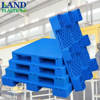 Palet de Superficie Plana 100% HDPE Virgen Ecológico con Entrada para Montacargas de 4 Vías para Almacenamiento en Frío y Logística de Exportación
