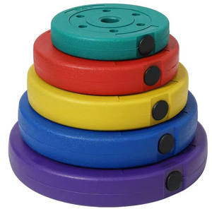 Discos de <span class=keywords><strong>Pesas</strong></span> para Sentadillas de 6 Agujeros, Unisex, para Gimnasio en Casa, 20kg/30kg/50kg, Rellenos de Cemento, Antideslizantes, Duraderos y Ecológicos - Product Image 4