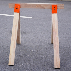 2PCS <b>Heavy</b> <b>Duty</b> Steel Sawhorse <b>Brackets</b> Adjustable Woodworking Table Leg <b>Brackets</b> Set for DIY Workbenches - Product Image 4