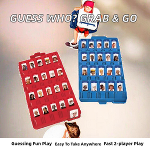 Jeu de devinettes original Guess Who Grab Go pour enfants de 6 ans et plus, jeu de voyage <span class=keywords><strong>interactif</strong></span> portable pour 2 joueurs - Product Image 1