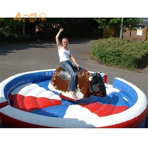 Jouet gonflable mécanique <span class=keywords><strong>de</strong></span> rodéo <span class=keywords><strong>de</strong></span> taureau pour adultes, jeu <span class=keywords><strong>de</strong></span> sport pour animaux, taille 5m, garantie 3 ans, souffleur certifié CE - Product Image 2