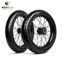 Ensemble de roues Supermoto KOTORQ 17 pouces pour Talaria XXX X3, pneus 70/90-17 90/80-17, configuration route 17x1.60 avant 17x2.15 arrière