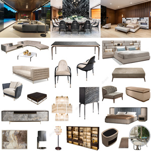 Set di Divani <span class=keywords><strong>Moderni</strong></span> di Lusso per Villa, Design a L in Velluto <span class=keywords><strong>Grigio</strong></span> Trapuntato, Arredamento di Alta Gamma per <span class=keywords><strong>Soggiorno</strong></span> di Appartamenti - Product Image 1