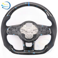 Volant en fibre de carbone pour Volkswagen, pour VW Polo 6r Scirocco Jetta Tiguan T6 Passat Up Amarok Eos Transporter T-roc