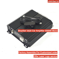 Amplificateur de subwoofer de voiture brésilien 1 Ohm, classe D, pleine gamme, RMS 5000W, crête 10000W, SPL, basses puissantes, monobloc