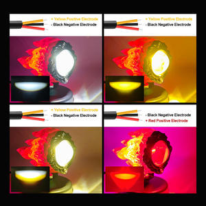 ไฟสปอร์ตไลท์รถยนต์มอเตอร์ไซค์ 12V 24V สีขาวเหลือง LED ไฟตัดหมอก ไฟขับขี่ พร้อมไฟเดวิลอายส์ 3500K 4500K 6500K อะไหล่ไฟมอเตอร์ไซค์ - Product Image 5